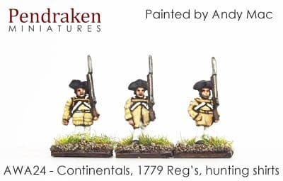 Continentals, 1779 Reg's, hunting shirts, marching