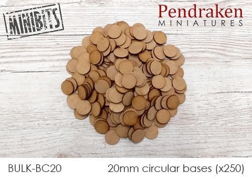 20mm circular bases x 250