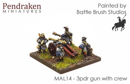 3pdr gun with crew, limber, and horses (2)