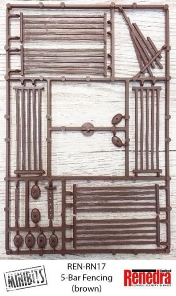 5-Bar fencing, brown