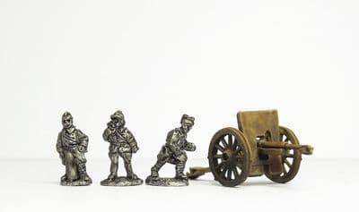 75mm field gun, spoked wheels, with crew