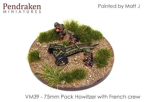 75mm pack Howitzer with French crew (2)