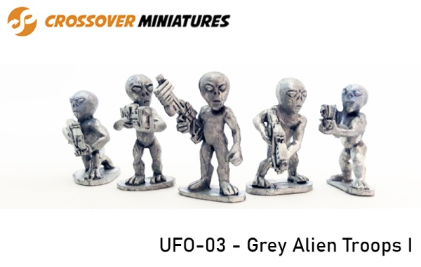 Grey Alien Troops I (5)