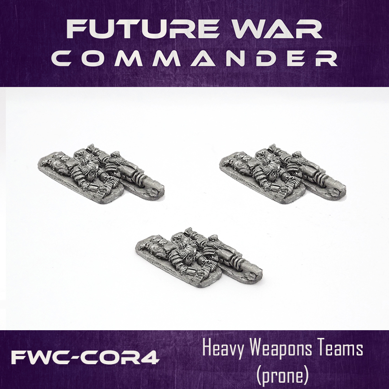 Heavy weapons teams, prone (3 teams)