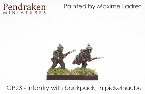 Infantry with backpack, in picklehaube