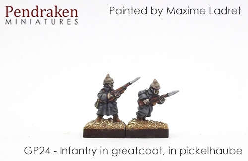 Infantry in greatcoat, in picklehaube