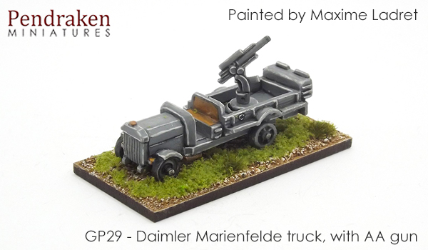 Daimler Marienfelde truck, with AA gun