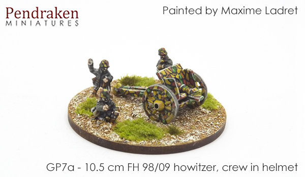 10.5cm FH 98/09 howitzer, crew in helmet (3)