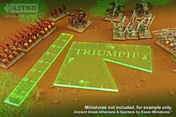 Triumph Mu Ruler Ruler and Notch Gauge Set TRIUMPH Fluorescent Green 2
