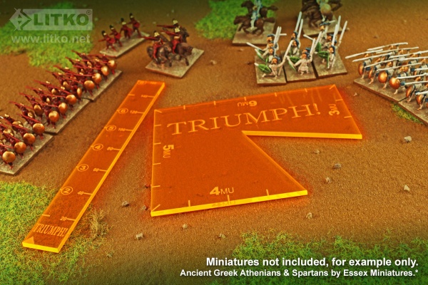 Triumph Mu Ruler Ruler and Notch Gauge Set TRIUMPH Fluorescent Orange 2