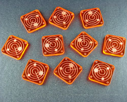 Scanner Blip Tokens, Fluorescent Amber (10)
