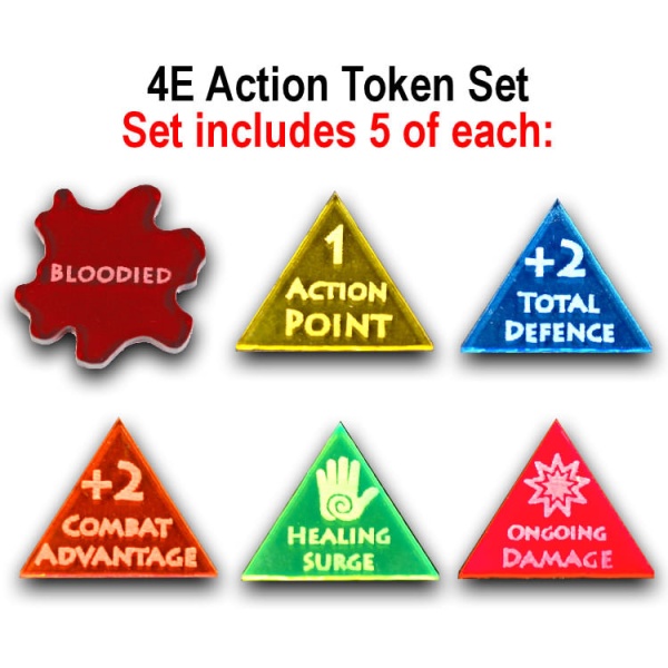 4E Action Token Set Multi Color 30