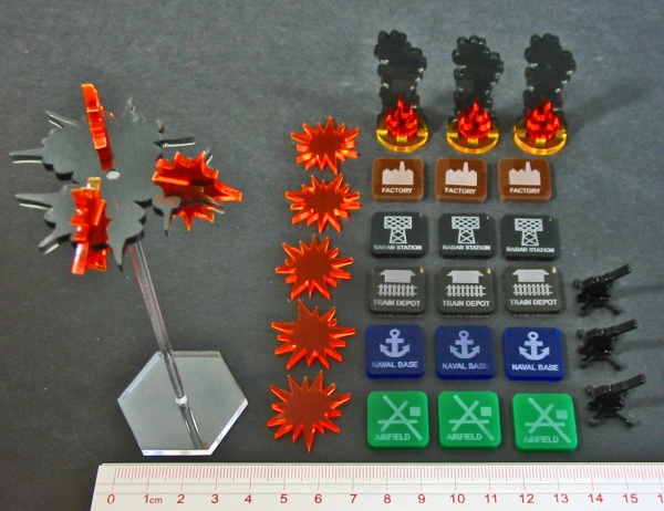 Air Combat Ground Target /AA Token Set Multi-Color 27