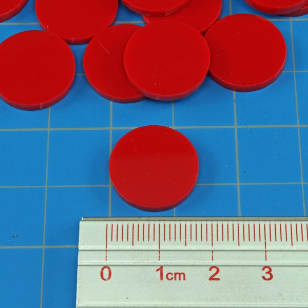 Red/yellow Math Token 18mm Circular Game Tokens Red 25