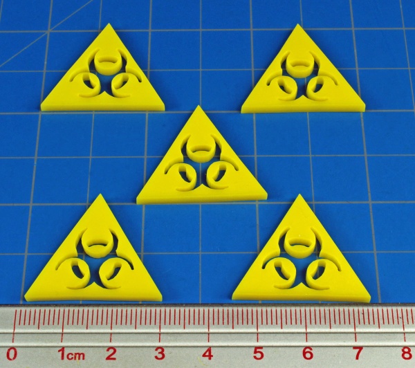 Large Biohazard Token Set Yellow 5