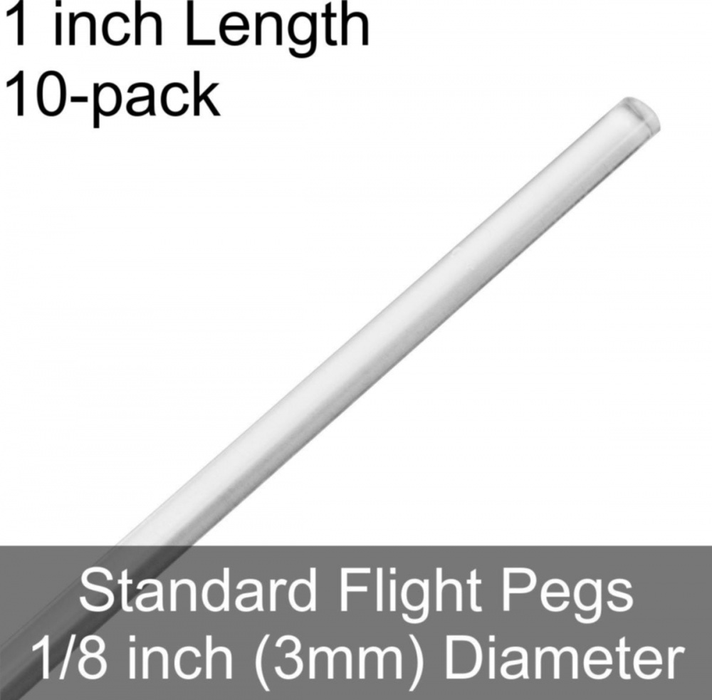 Standard Flight Pegs, 1.0'' length (10)