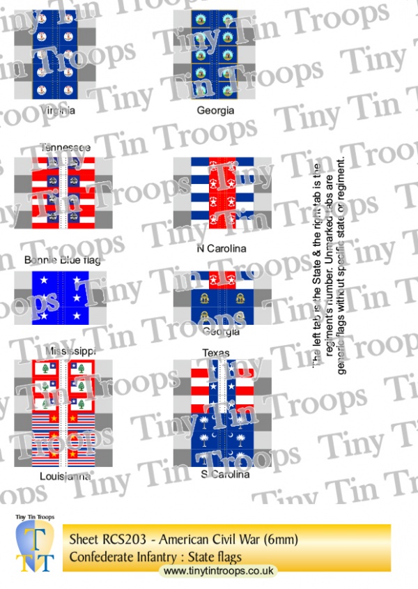 Confederate States, Sheet 3 (6mm)