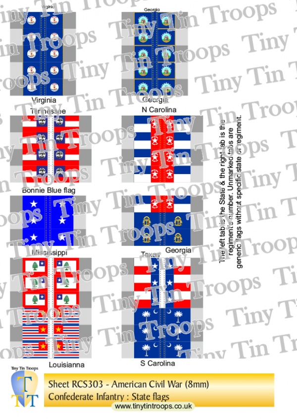 Confederate States, Sheet 3 (8mm)
