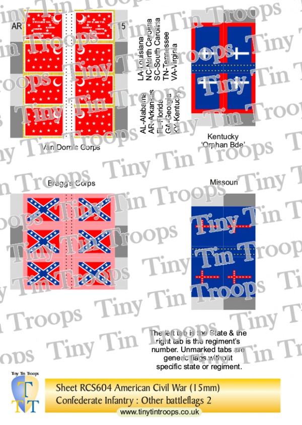 Confederate States, Sheet 4 (15mm)