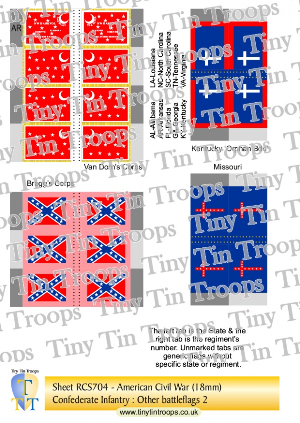 Confederate States 1, Sheet 4 (18mm)