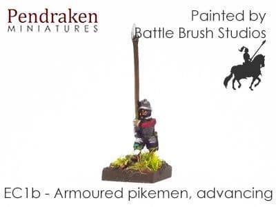 Armoured pikemen, advancing