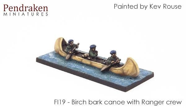 Birch bark canoe with Ranger crew