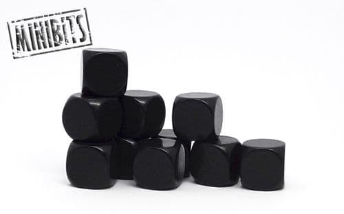 Black blank dice