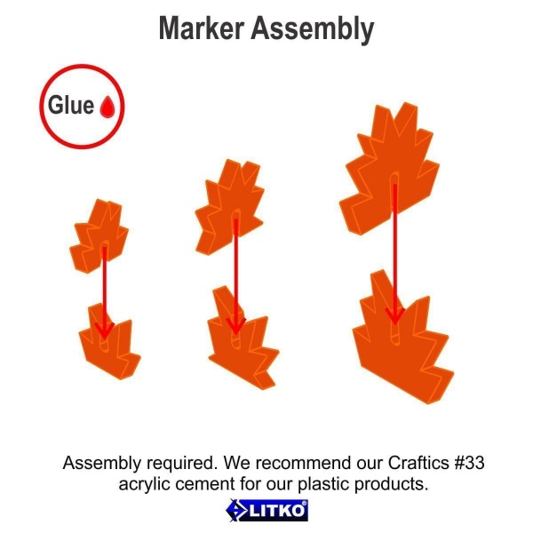 Blast Markers, Variety Set, Fluorescent Amber (5)