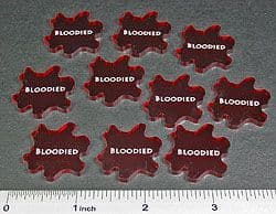Bloodied Tokens, Translucent Red (10)