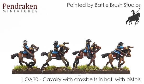 Cavalry in hat, with pistol, waistbelts
