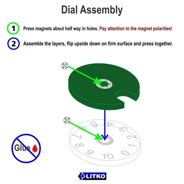 Circular Combat Dials Numbered 0-10, Green (2)
