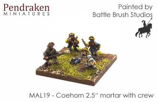 Coehorn 2.5'' grenade mortar with crew (4)