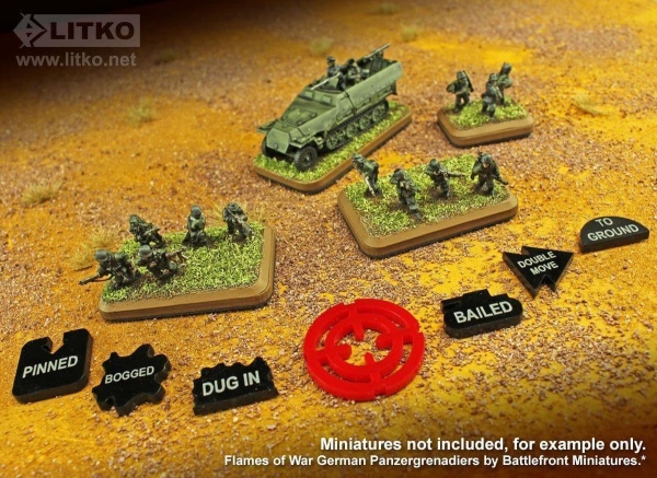 Command Tokens Set, FoW, Black (25)