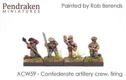 Confederate artillery crew, firing (16)