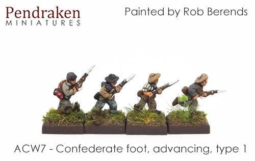 Confederate foot, advancing, type 1