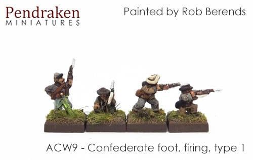 Confederate foot, firing, type 1