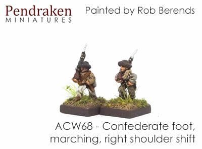 Confederate foot, marching, right shoulder shift