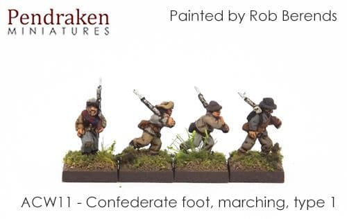Confederate foot, marching, type 1