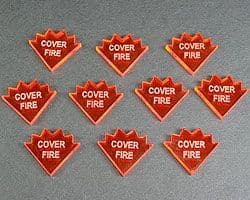 Cover Fire Tokens, Fluorescent Amber (10)