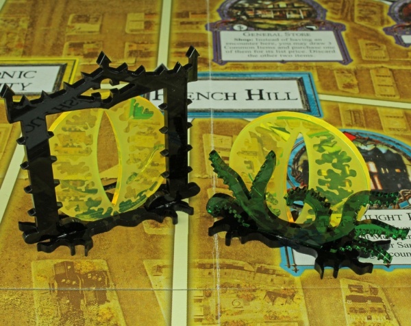 Cthulhu Evil Eye Sealed gate Tokens, Fluorescent Yellow (3)