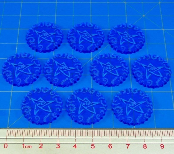 Cthulhu Mini Sealed Gate Tokens, Fluorescent Blue (10)
