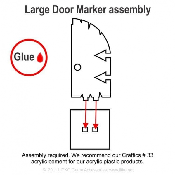 Door Markers, Large, Brown (4)