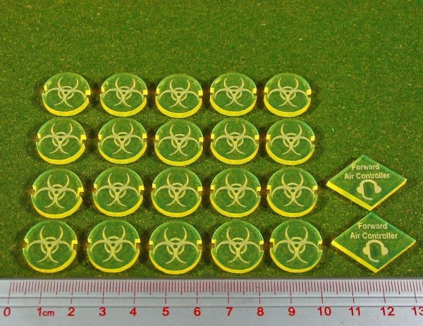 Dropzone Parasitic Faction Battle Group Tokens, Fluorescent Yellow (22)