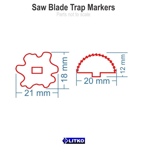 Fantasy RPG, Saw Blade Trap Markers (5)