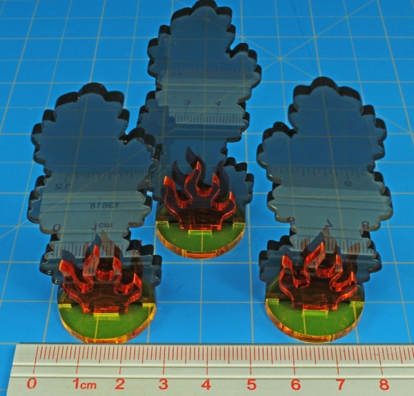 Flaming Wreckage Markers, Large (3)