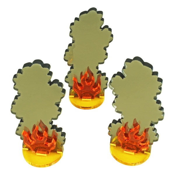 Flaming Wreckage Markers, Large (3)