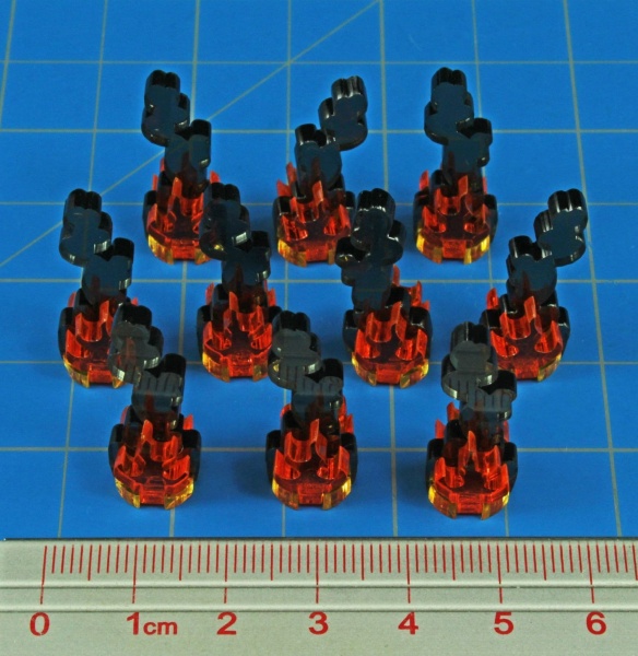 Flaming Wreckage Markers, Micro (10)
