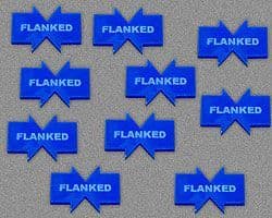 Flanked Tokens, Blue (10)