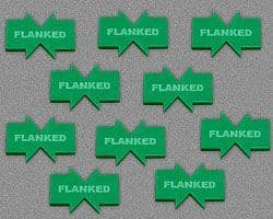 Flanked Tokens, Green (10)