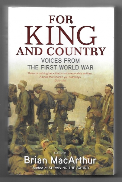 For King and Country, Voices from the First World War
